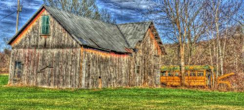 high color photo of old VT barn