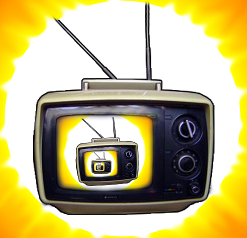 image of a TV in the sun